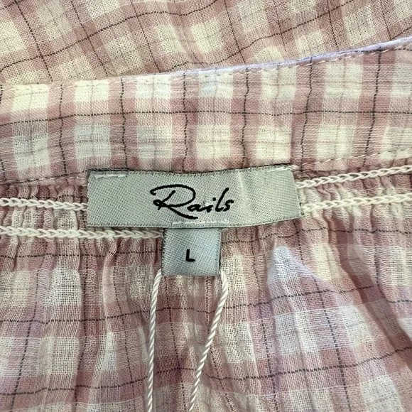 Rails Alena Top in Soft Rose Check (L) - Picture 11 of 14